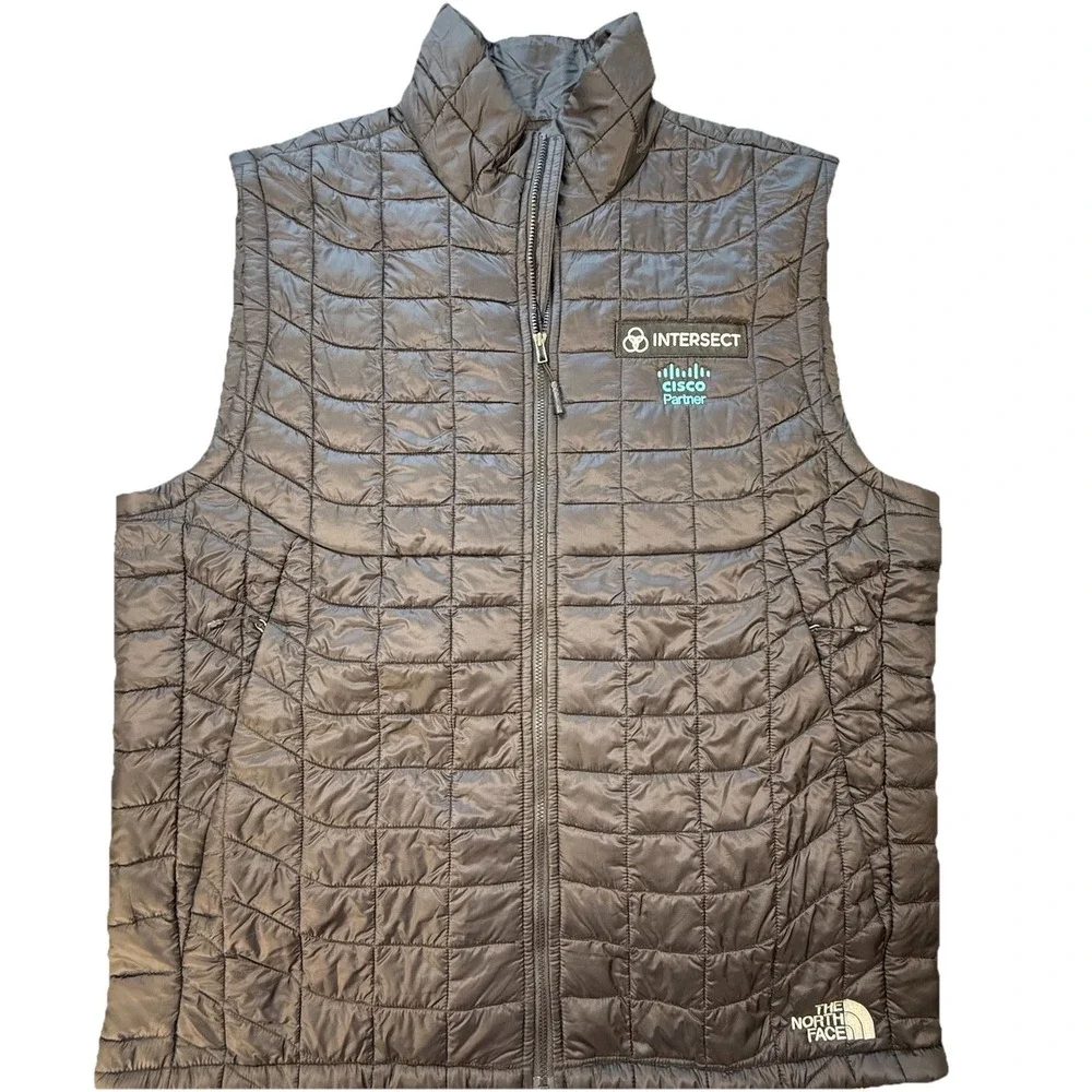 The North Face‎ Light Vest Thermo ball Puffer Full Zip Men's L Black W/ Logos